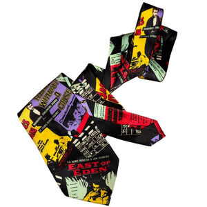 Vintage 1991 Warner Bros James Dean Movie Poster Necktie Rebel Without a Cause